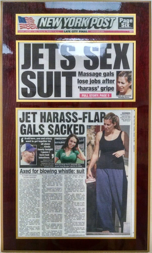 Ny Jets Brett Favre Sued For Sexual Harassment